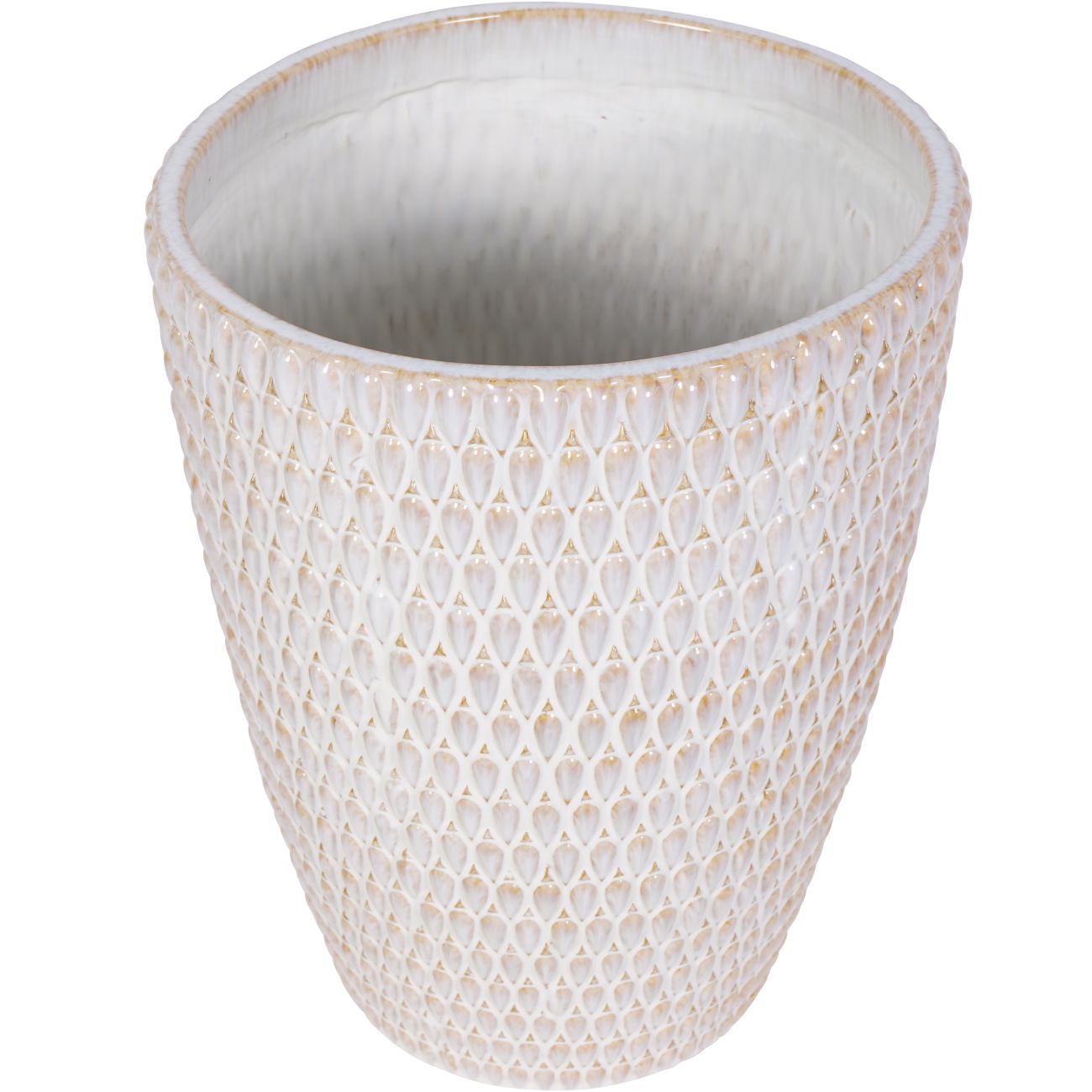 Mediterranean Reactive Glaze Ceramic Planter Cream Planter XL